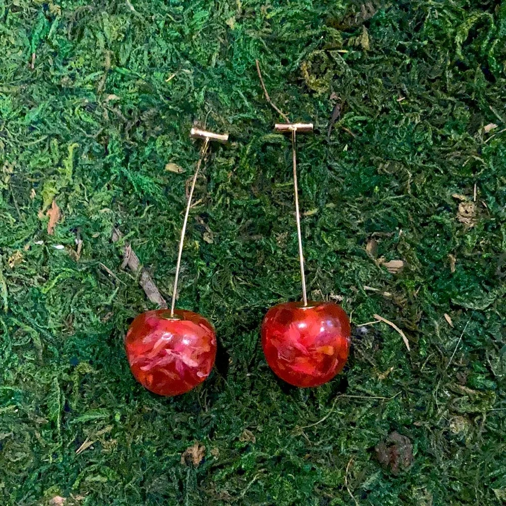 🍒 CHERRY EARRINGS - Picture 2 of 3